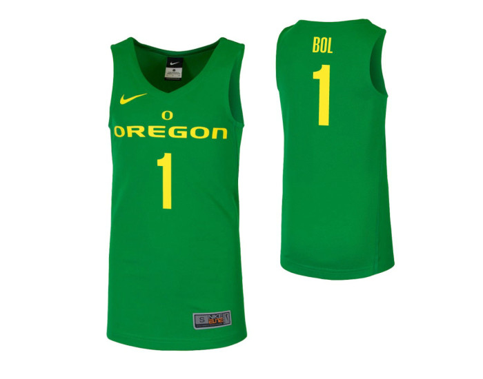 Oregon Ducks Bol Bol Replica College Basketball Jersey Green