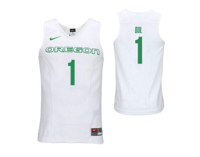 Oregon Ducks Bol Bol Authentic College Basketball Jersey White