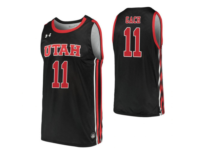 Youth Both Gach Replica College Basketball Jersey Black Utah Utes
