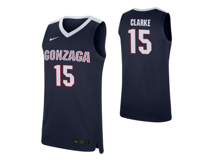 Youth Gonzaga Bulldogs #15 Brandon Clarke Navy Authentic College Basketball Jersey