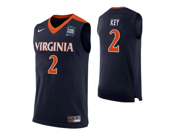 Virginia Cavaliers #2 Braxton Key Navy Authentic College Basketball Jersey