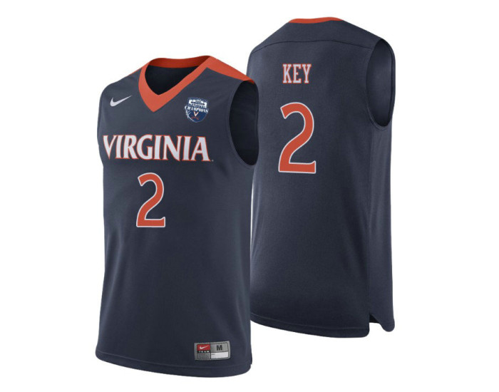 Virginia Cavaliers Braxton Key Basketball Champions Authentic College Basketball Jersey Navy