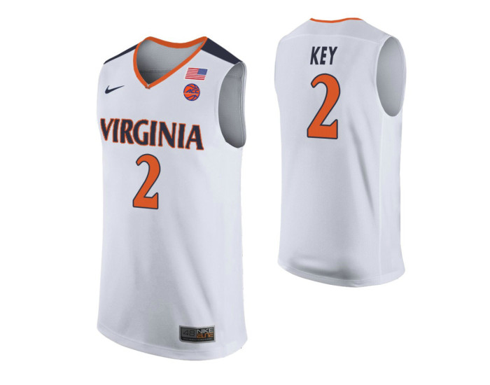 Virginia Cavaliers Braxton Key Replica College Basketball Jersey White