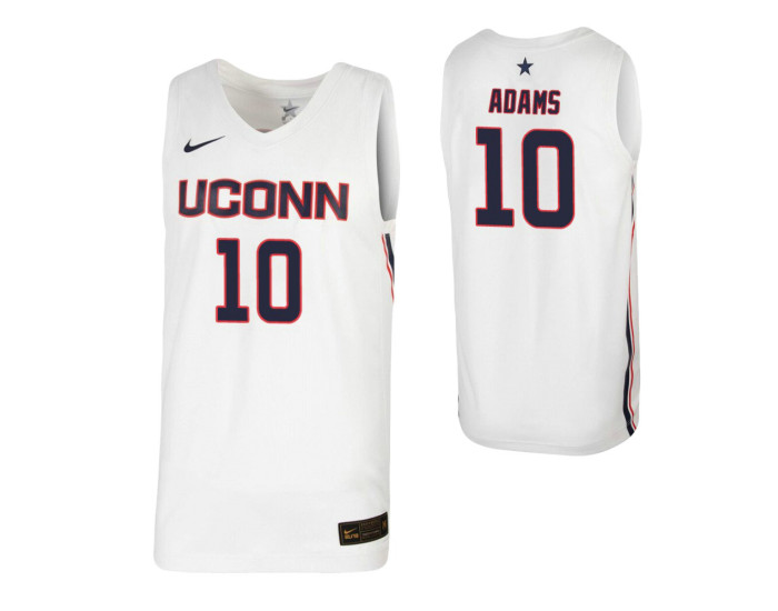 Youth Brendan Adams Replica College Basketball Jersey White UConn Huskies