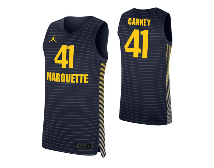Youth Marquette Golden Eagles Brendan Carney Authentic College Basketball Jersey Navy