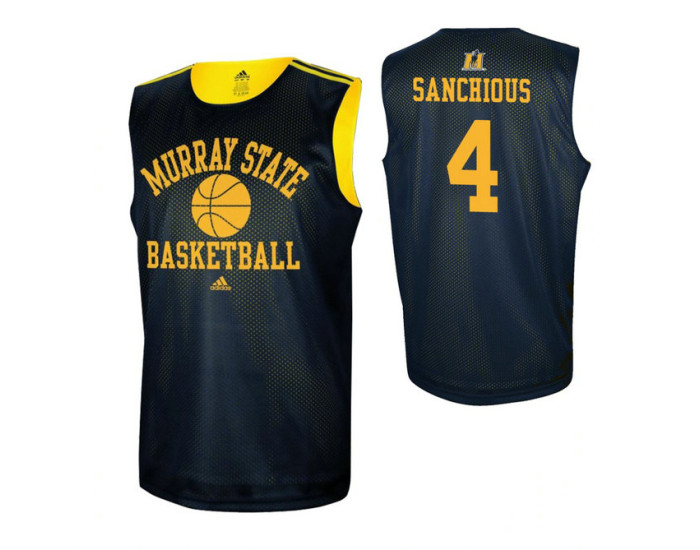 Youth Murray State Racers Brion Sanchious Practice Replica College Basketball Jersey Navy Blue