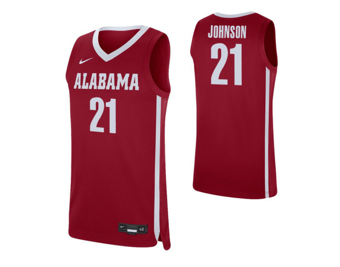 Youth Alabama Crimson Tide Britton Johnson Authentic College Basketball Jersey Crimson
