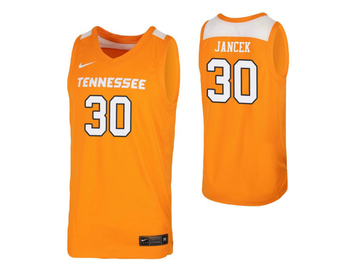 Youth Tennessee Volunteers #30 Brock Jancek Tennessee Orange Replica College Basketball Jersey