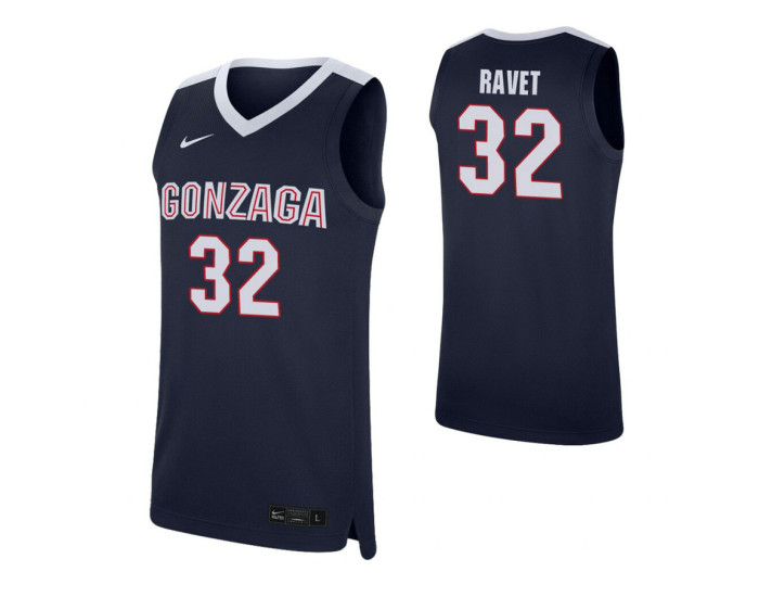 Gonzaga Bulldogs #32 Brock Ravet Navy Authentic College Basketball Jersey