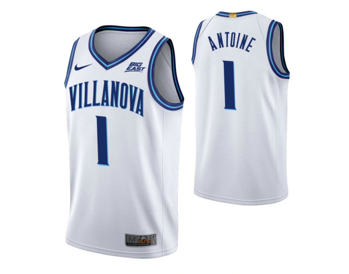 Villanova Wildcats #1 Bryan Antoine White Replica College Basketball Jersey