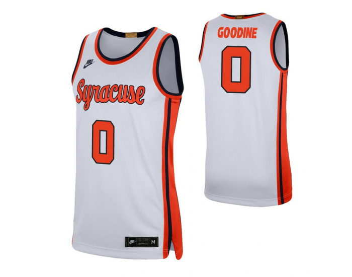 Youth Syracuse Orange #0 Brycen Goodine White Replica College Basketball Jersey