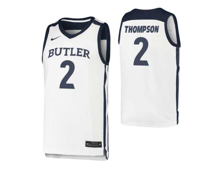 Youth Butler Bulldogs #2 Aaron Thompson White Replica College Basketball Jersey