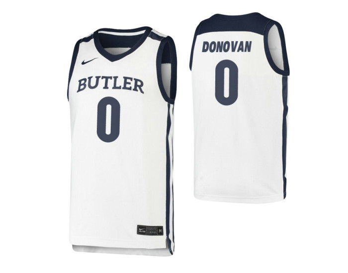 Butler Bulldogs #0 Campbell Donovan White Authentic College Basketball Jersey