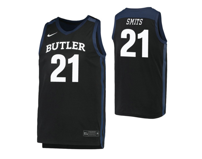 Youth Butler Bulldogs #21 Derrik Smits Black Replica College Basketball Jersey