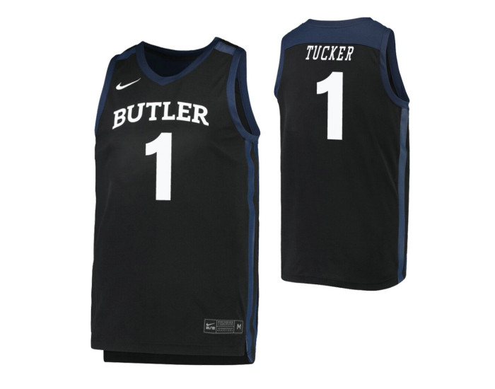 Youth Butler Bulldogs #1 Jordan Tucker Black Authentic College Basketball Jersey
