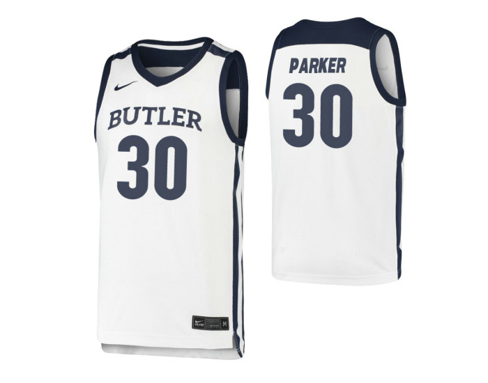 Youth Butler Bulldogs Mike Parker Authentic College Basketball Jersey White