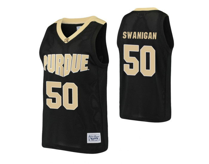 Youth Purdue Boilermakers 50 Caleb Swanigan Alumni Replica College Basketball Jersey Black