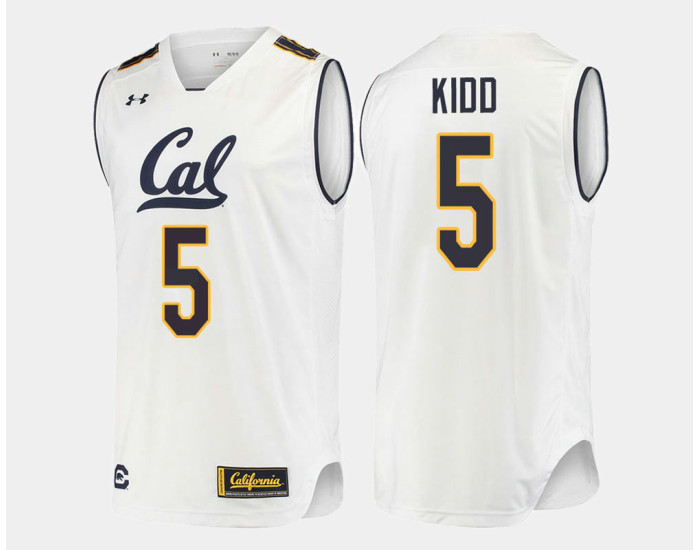 California Golden Bears #5 Jason Kidd White Home Authentic College Basketball Jersey
