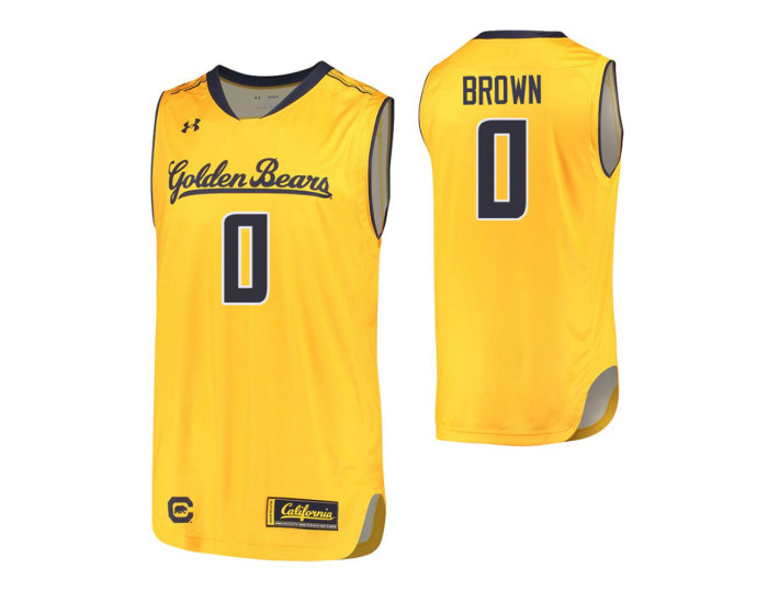 California Golden Bears #0 Jaylen Brown Authentic College Basketball Jersey Gold
