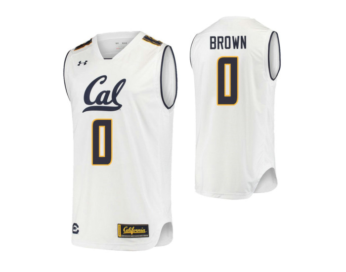California Golden Bears #0 Jaylen Brown Authentic College Basketball Jersey White