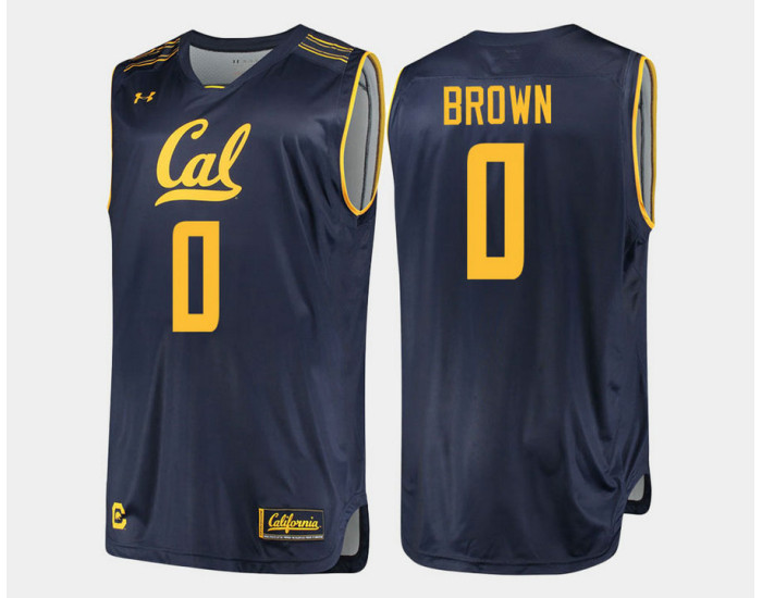 California Golden Bears #0 Jaylen Brown Navy Road Authentic College Basketball Jersey