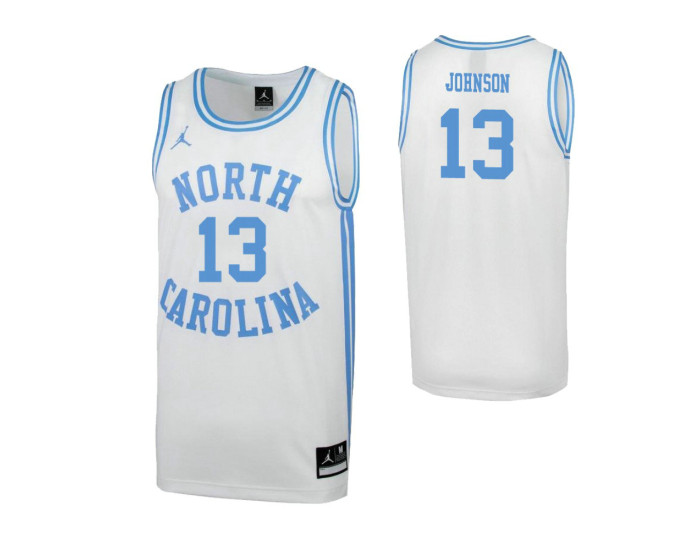 Youth North Carolina Tar Heels #13 Cameron Johnson White Replica College Basketball Jersey