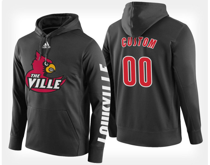 Louisville Cardinals #00 Custom Black Hoodie College Basketball