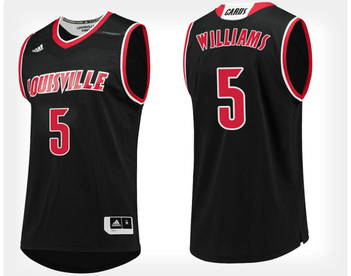 Youth Louisville Cardinals #5 Malik Williams Black Alternate Authentic College Basketball Jersey