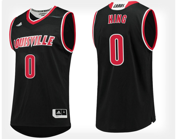 Youth Louisville Cardinals #0 V.J. King Black Alternate Replica College Basketball Jersey
