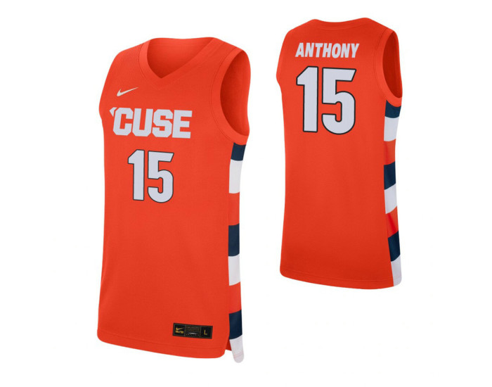 Youth Syracuse Orange #15 Carmelo Anthony Orange Replica College Basketball Jersey