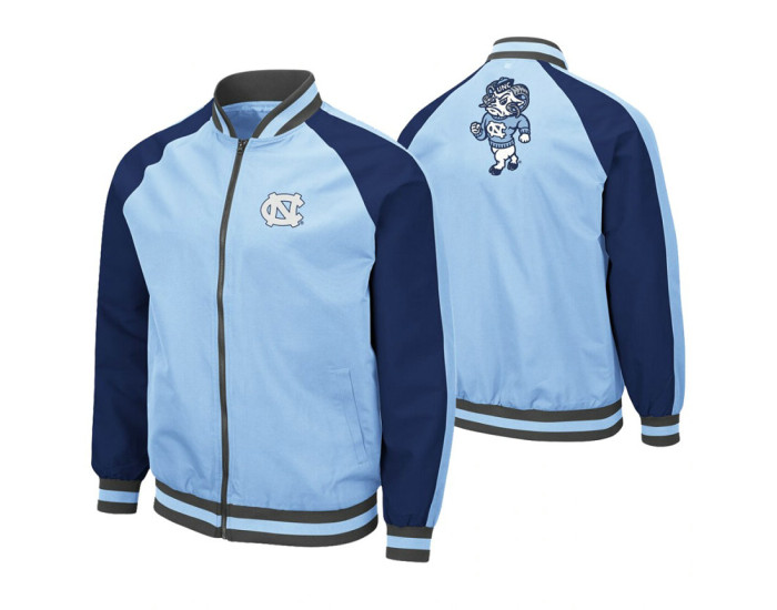 North Carolina Tar Heels Carolina Blue Kent Full-Zip Bomber Jacket