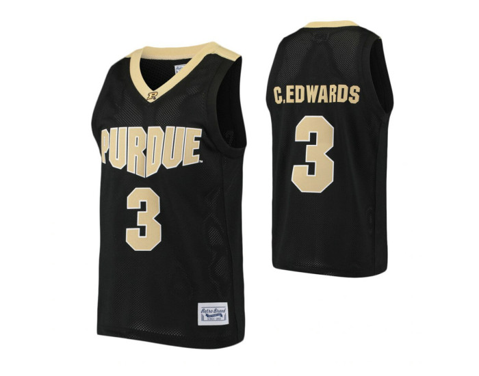 Youth Purdue Boilermakers 3 Carsen Edwards Alumni Replica College Basketball Jersey Black