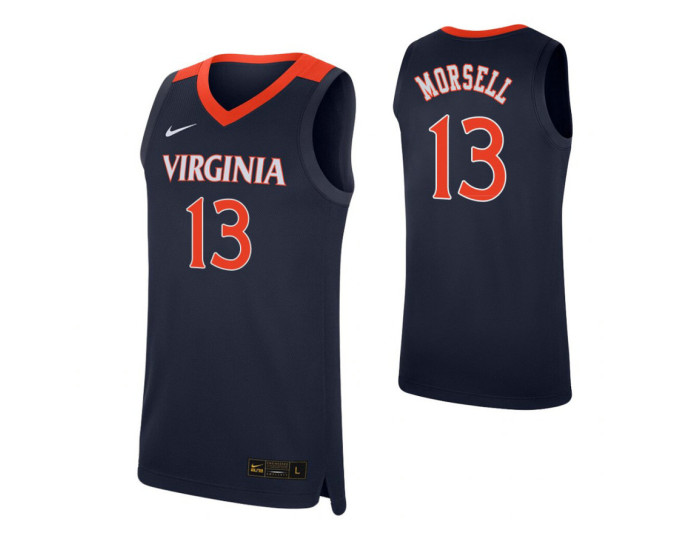 Youth Casey Morsell Replica College Basketball Jersey Navy Virginia Cavaliers