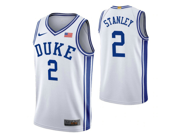 Duke Blue Devils #2 Cassius Stanley White Replica College Basketball Jersey