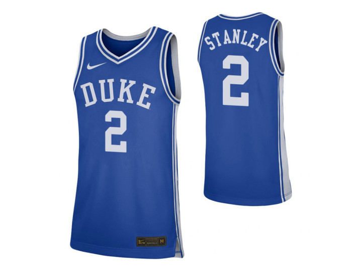 Duke Blue Devils #2 Cassius Stanley Royal Authentic College Basketball Jersey