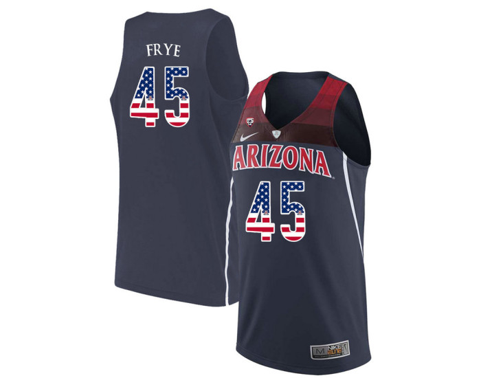 Youth Arizona Wildcats #45 Channing Frye Authentic College Basketball Jersey Navy