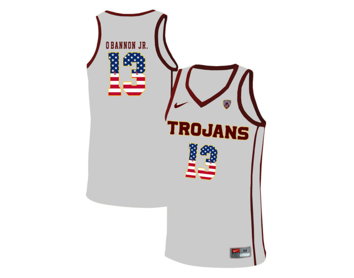 USC Trojans #13 Charles O'Bannon Jr. Authentic College Basketball Jersey White