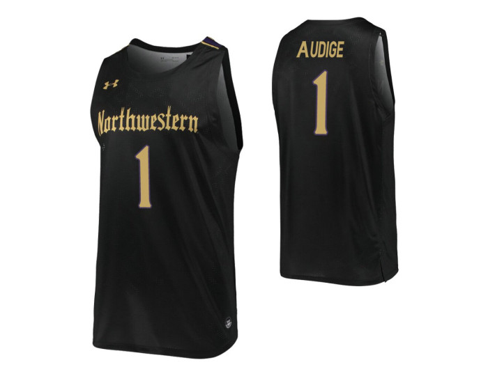 Chase Audige Replica College Basketball Jersey Black Northwestern Wildcats