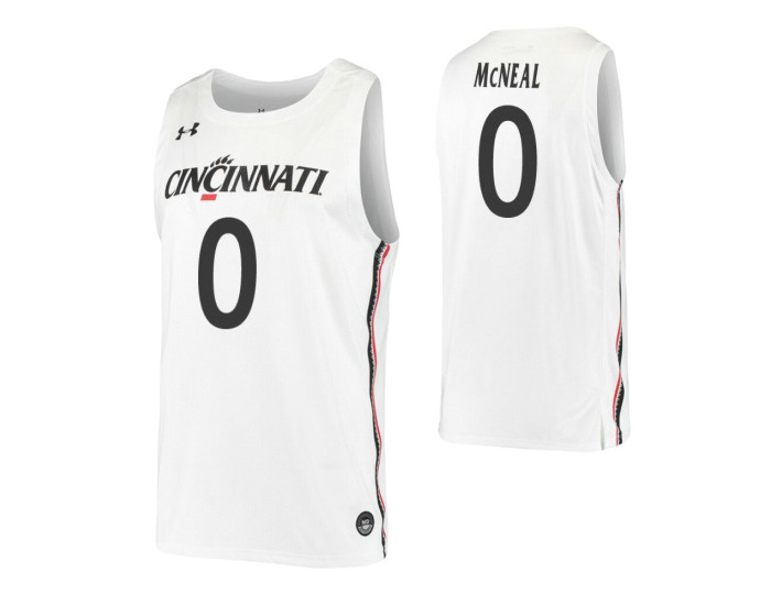 Youth Chris McNeal Replica College Basketball Jersey White Cincinnati Bearcats