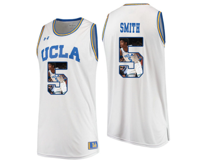 UCLA Bruins #5 Chris Smith Authentic College Basketball Jersey White