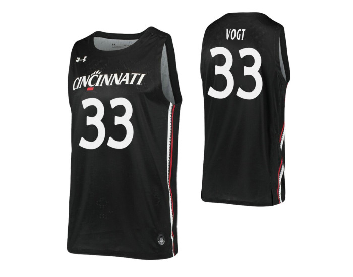 Chris Vogt Authentic College Basketball Jersey Black Cincinnati Bearcats