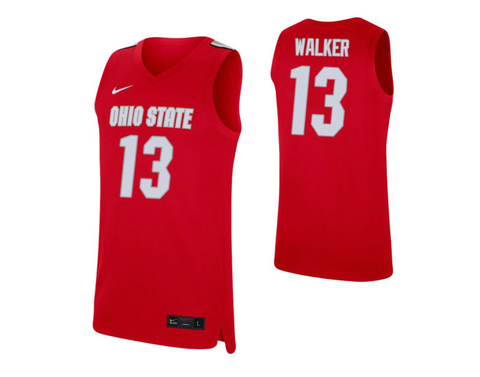 Ohio State Buckeyes #13 CJ Walker Scarlet Replica College Basketball Jersey