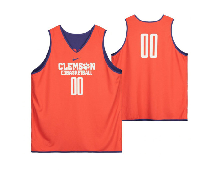 Clemson Tigers Orange Team-Issued #0 Authentic College Basketball Jersey from the Basketball Program