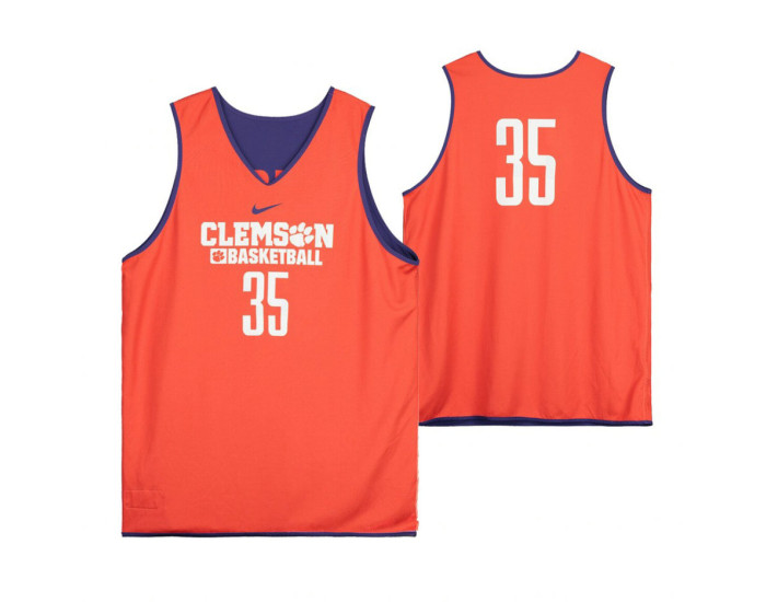 Clemson Tigers Orange Team-Issued #35 Authentic College Basketball Jersey from the Basketball Program