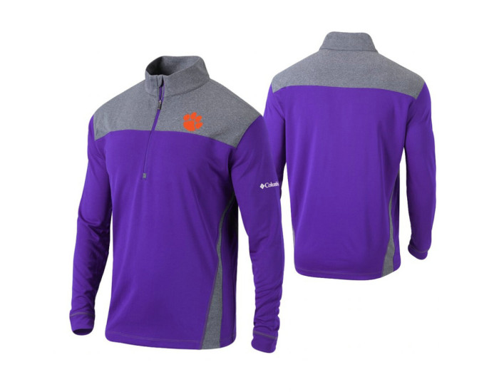 Clemson Tigers Purple Omni-Wick Standard Quarter-Zip Jacket