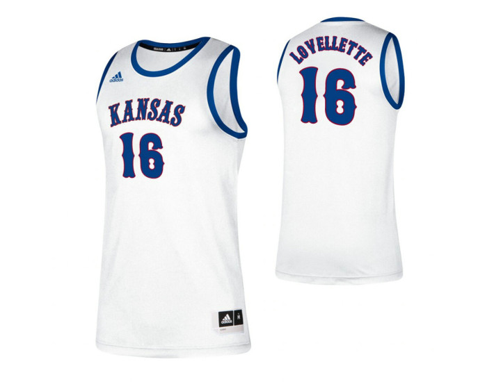 Youth Kansas Jayhawks #16 Clyde Lovellette White Replica College Basketball Jersey