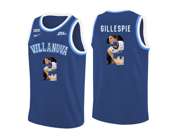 Villanova Wildcats #2 Collin Gillespie Authentic College Basketball Jersey Blue