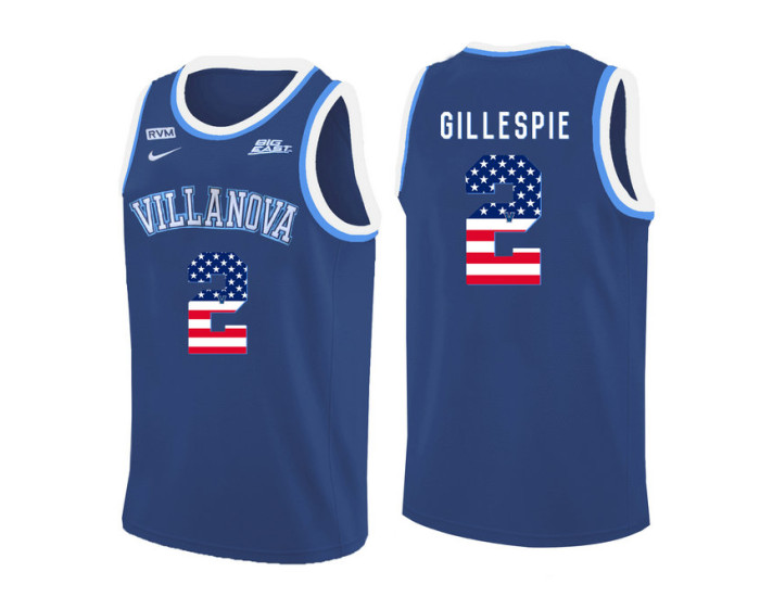 Villanova Wildcats #2 Collin Gillespie Authentic College Basketball Jersey Blue