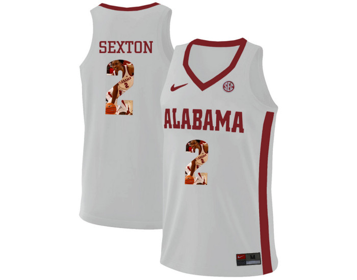 Alabama Crimson Tide #2 Collin Sexton Replica College Basketball Jersey White