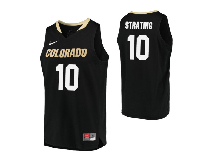 Colorado Buffaloes #10 Alexander Strating Authentic College Basketball Jersey Black